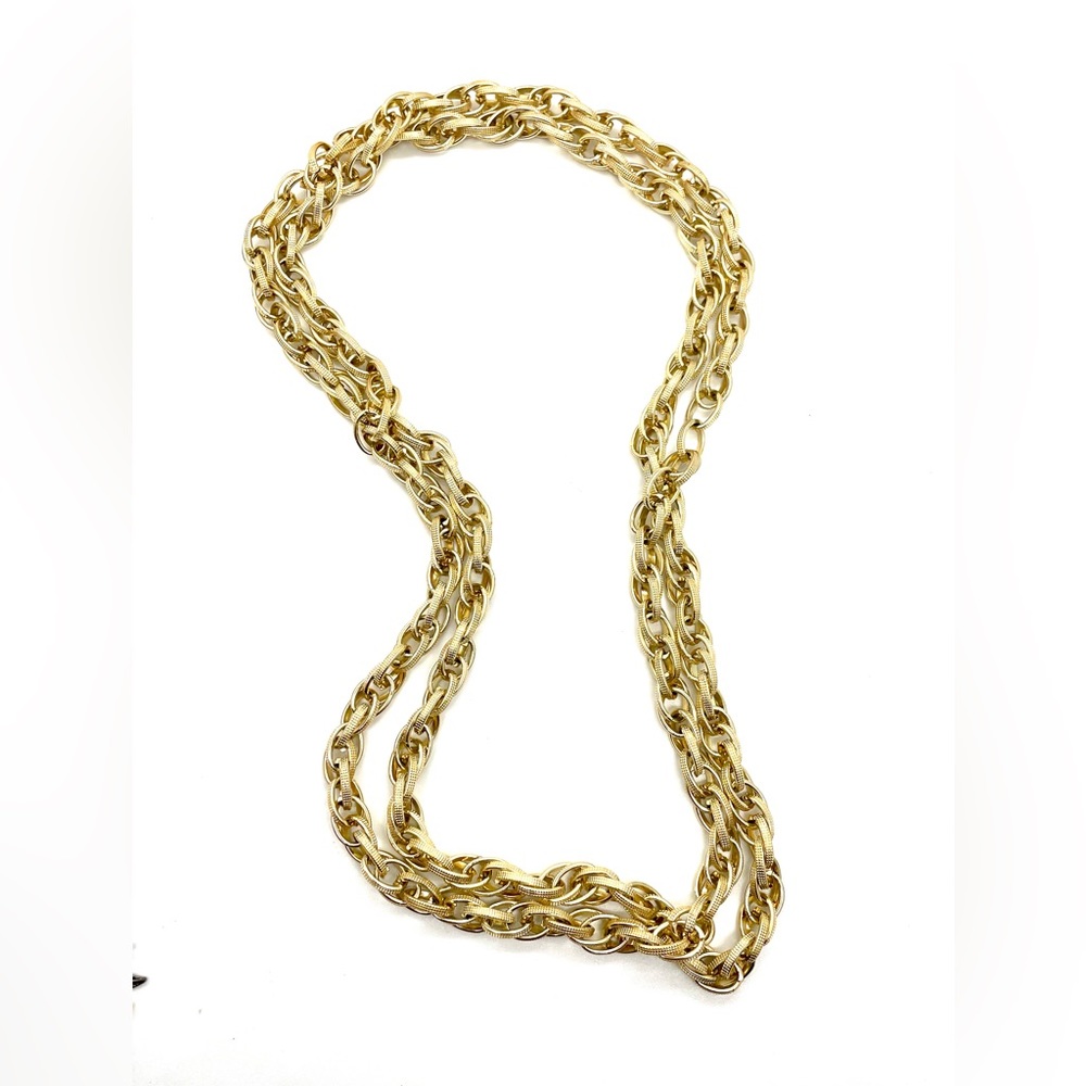 Long 60” Gold 10mm Chain Necklace